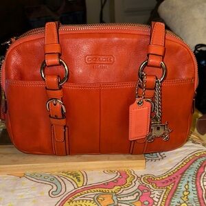 Vintage Coach Sienna Orange Tanned Leather Bonnie Shoulder Bag 12695 (AA5)